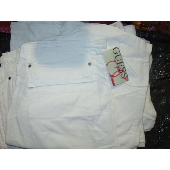 Guess white eco linen walking shorts 27 inches long size 38 - Picture 3 of 5